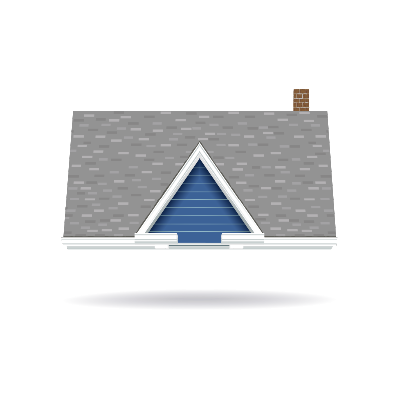 roof of house as icon for roofing home inspection course